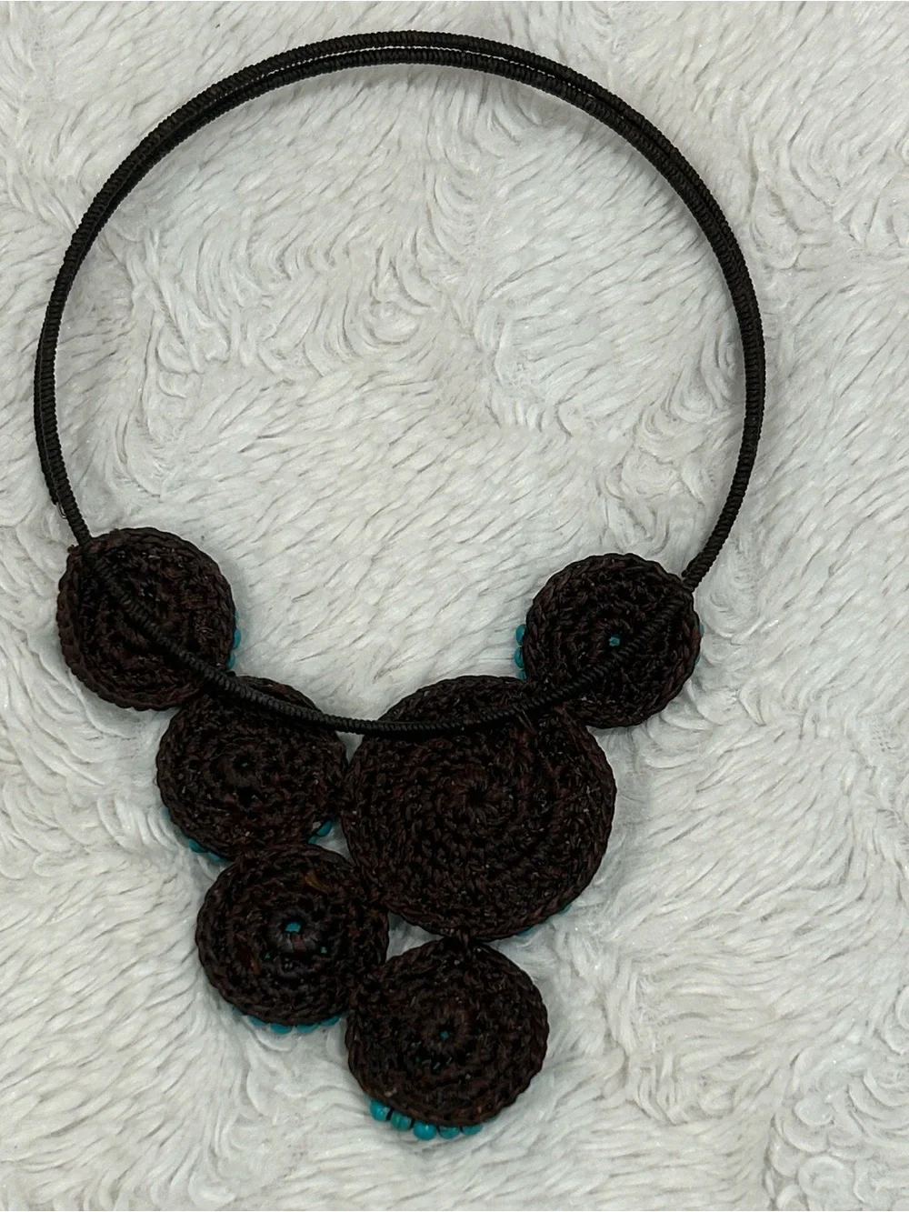 Turquoise Beaded Statement Necklace - Women Jewelry - Picture 2 of 3